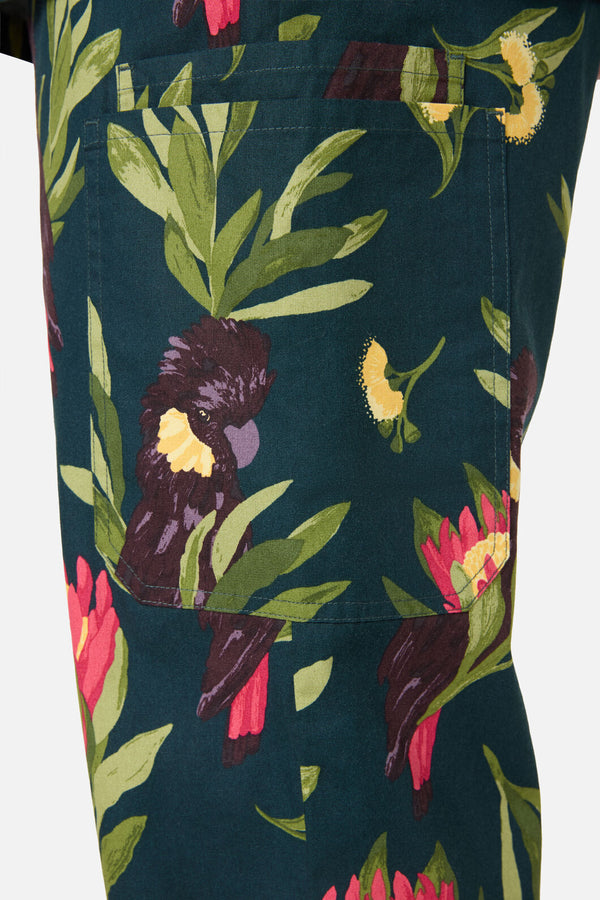 Princess Highway - Cockatoo & Protea Scrub Set - teal