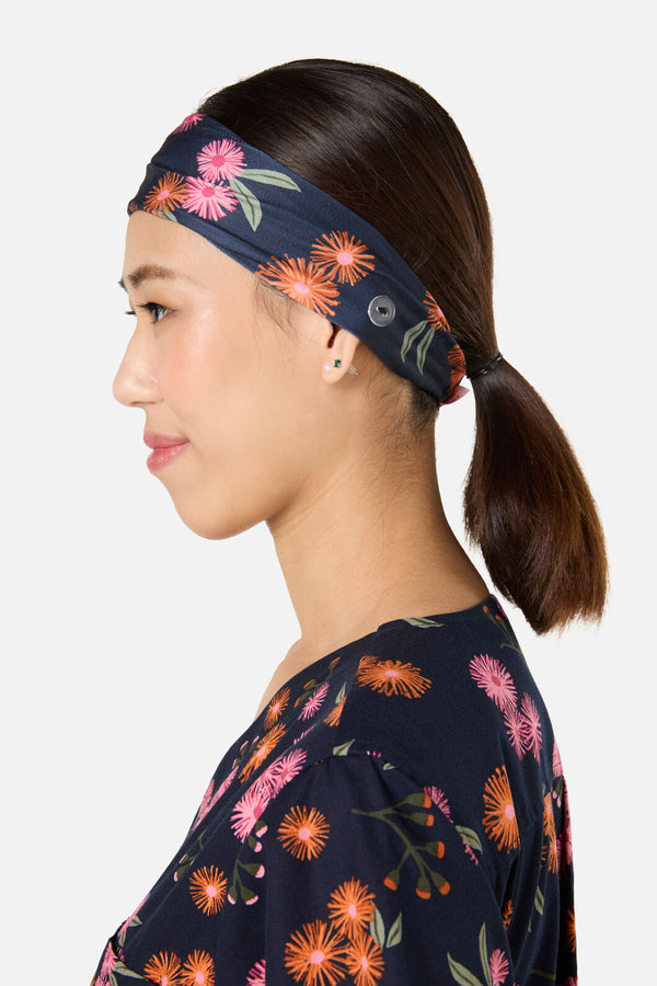Princess Highway - Gumnut Puffs scrub headband - navy
