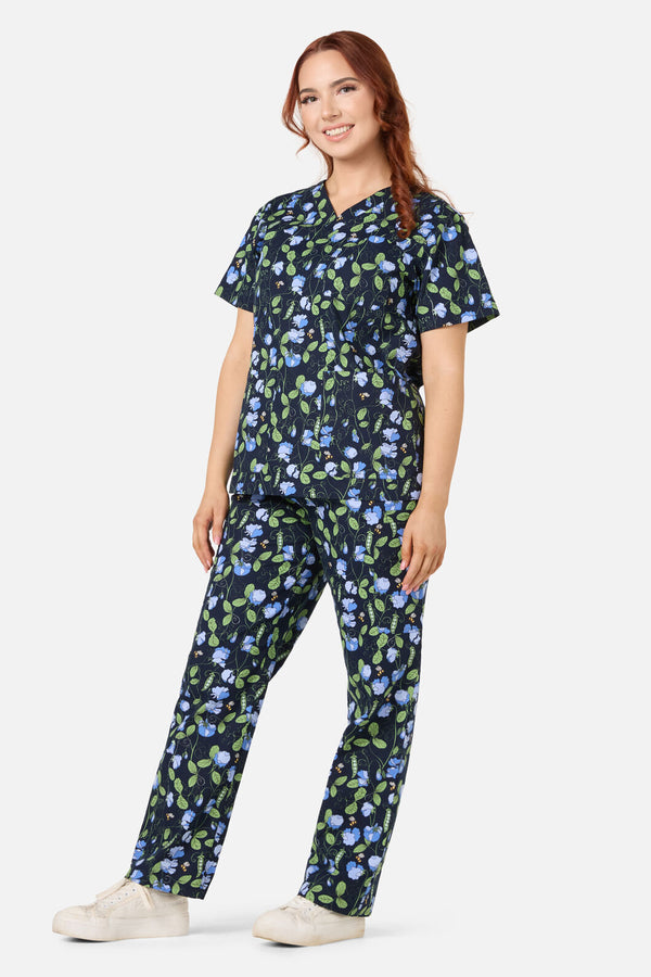Princess Highway - Sweet Pea Scrub Set - navy