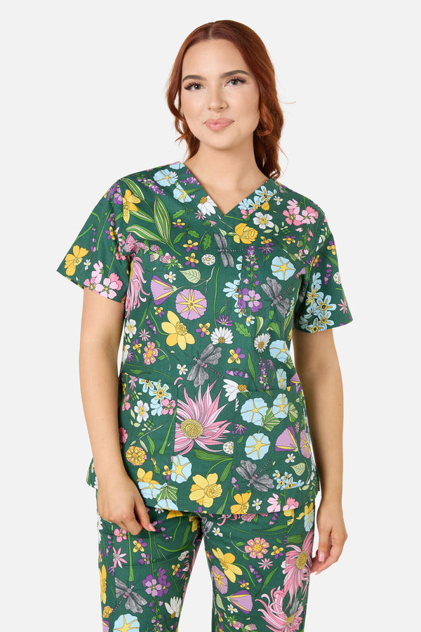 Princess Highway - Magical Garden Scrub Set - green