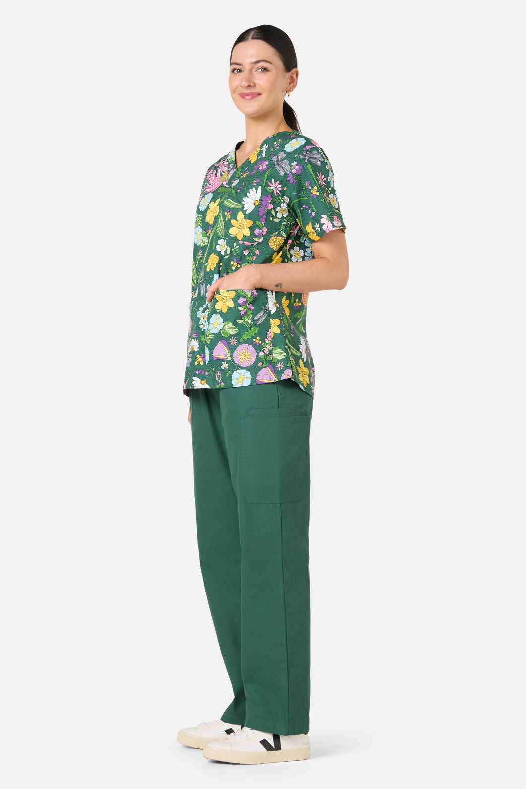 Princess Highway - Magical Garden Top&Pant scrubs - green