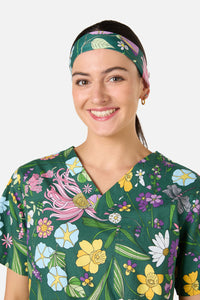 Princess Highway - Magical Garden scrub headband - green