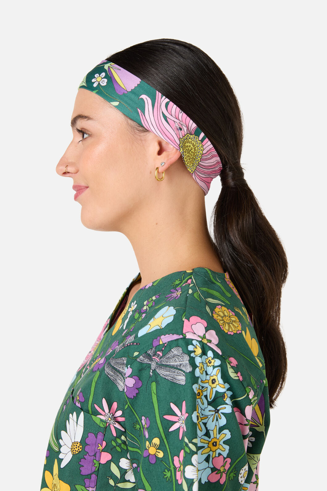Princess Highway - Magical Garden scrub headband - green