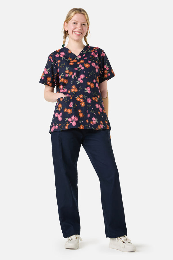 Princess Highway - Gumnut Puffs Top & Pant Scrubs - navy