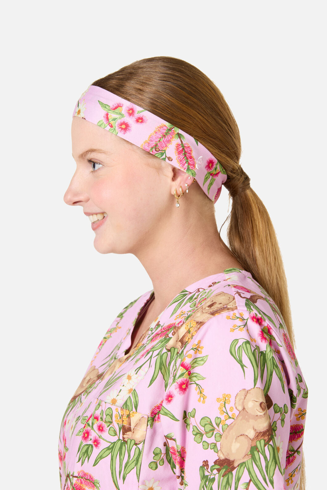 Princess Highway - Native Koala Scrub Headband Pink - pink