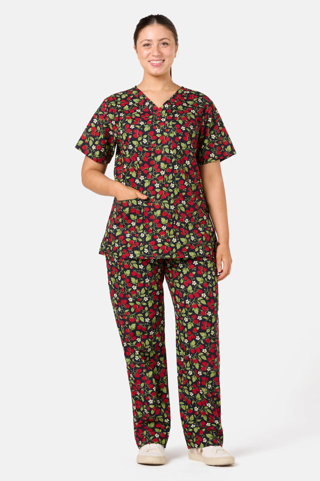 Princess Highway - Raspberry Scrub Set - navy