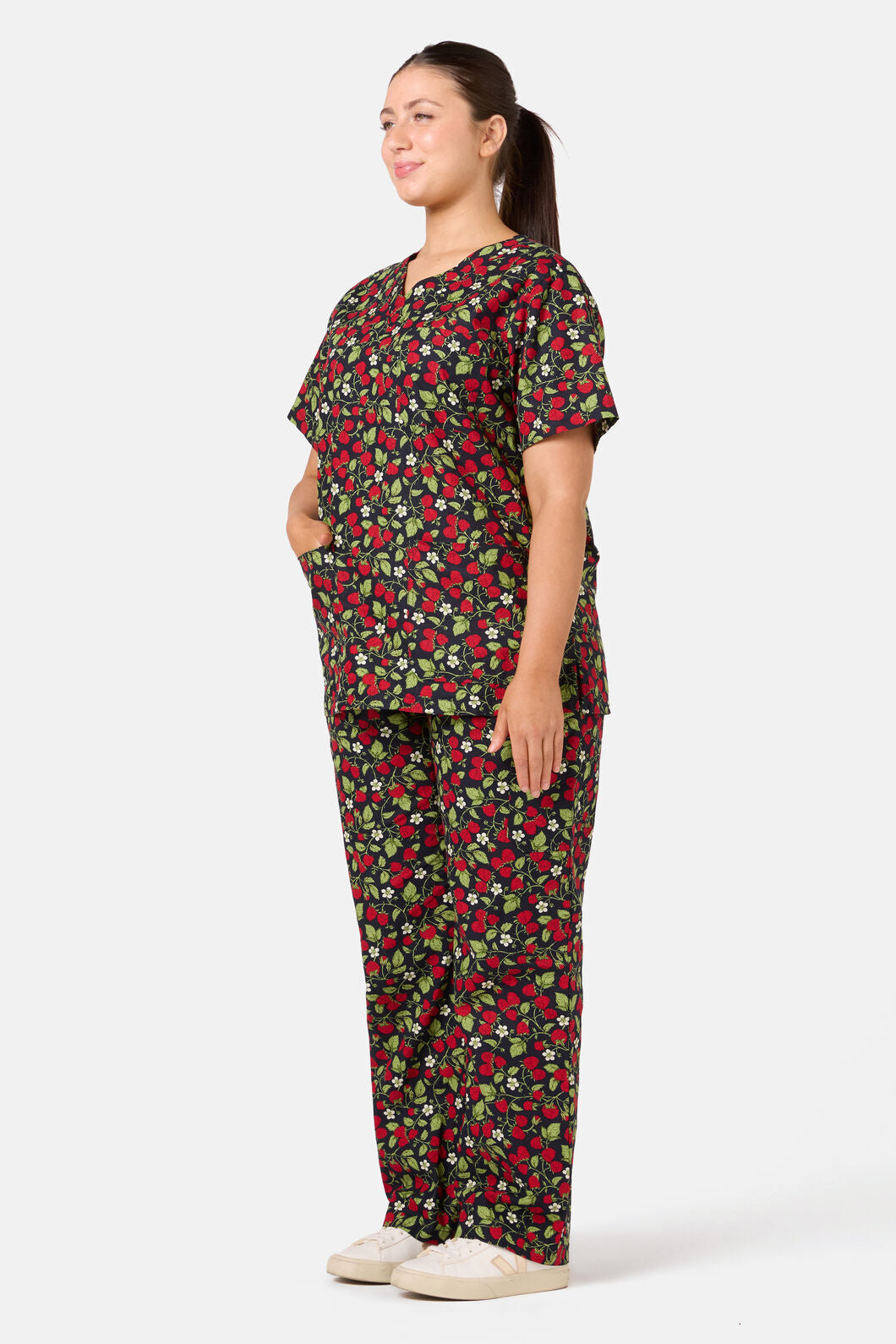 Princess Highway - Raspberry Scrub Set - navy