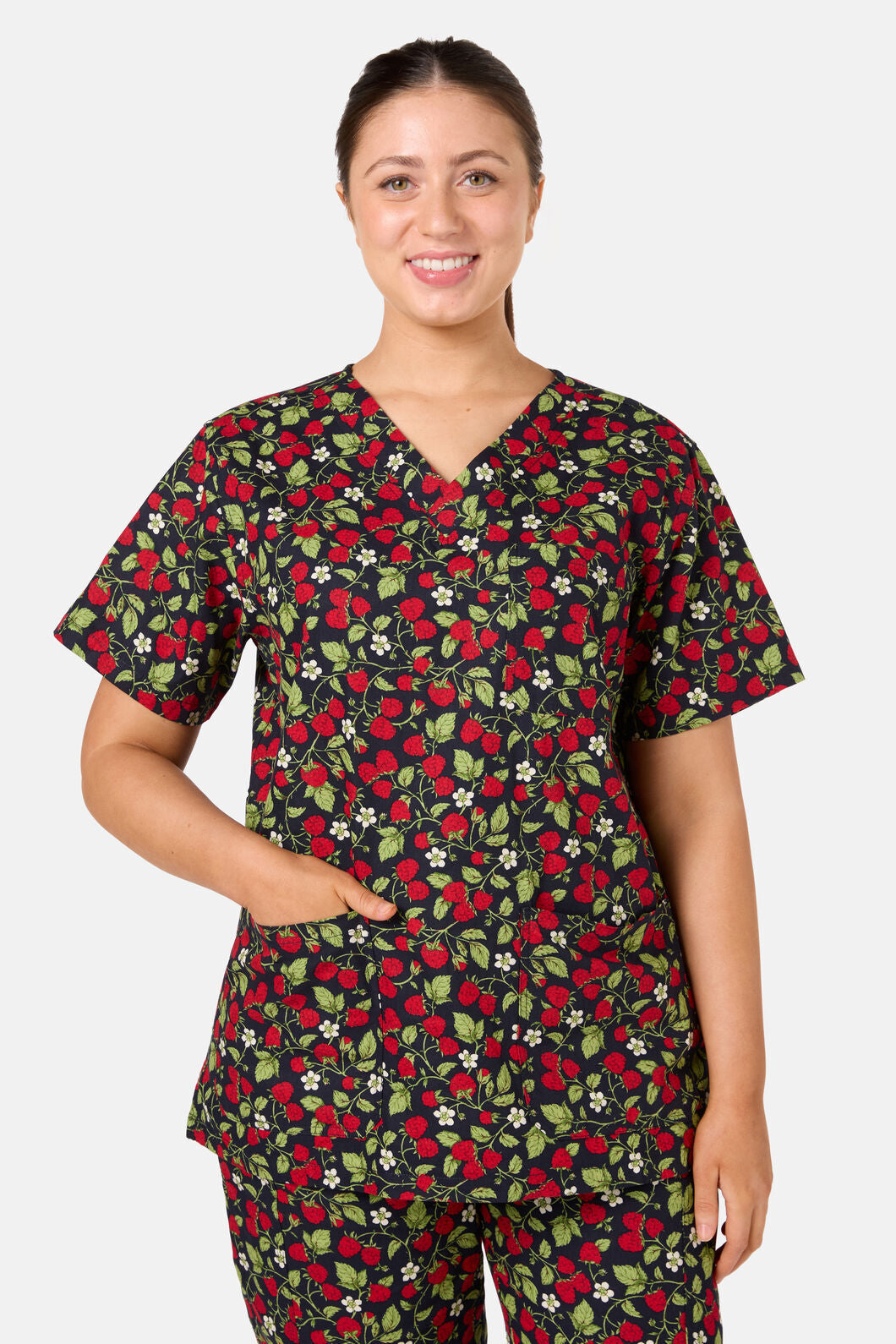 Princess Highway - Raspberry Scrub Set - navy