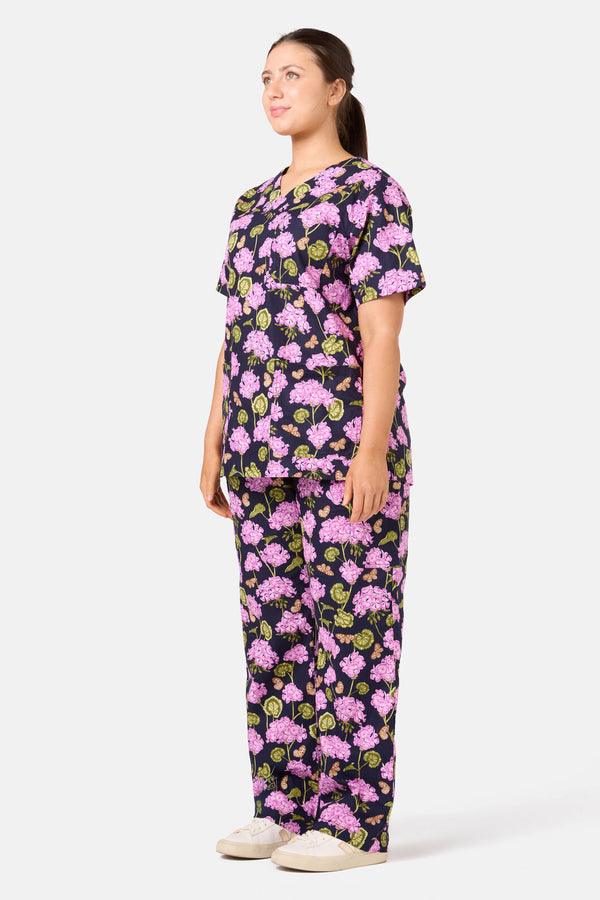 Princess Highway - Geranium Scrub Set - navy