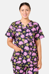 Princess Highway - Geranium Scrub Set - navy