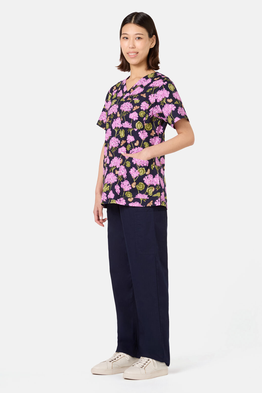 Princess Highway - Geranium Mixed Scrub Set - navy