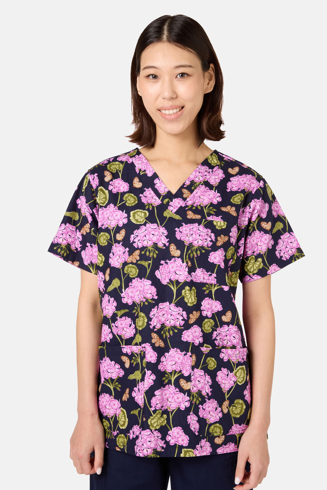 Princess Highway - Geranium Mixed Scrub Set - navy