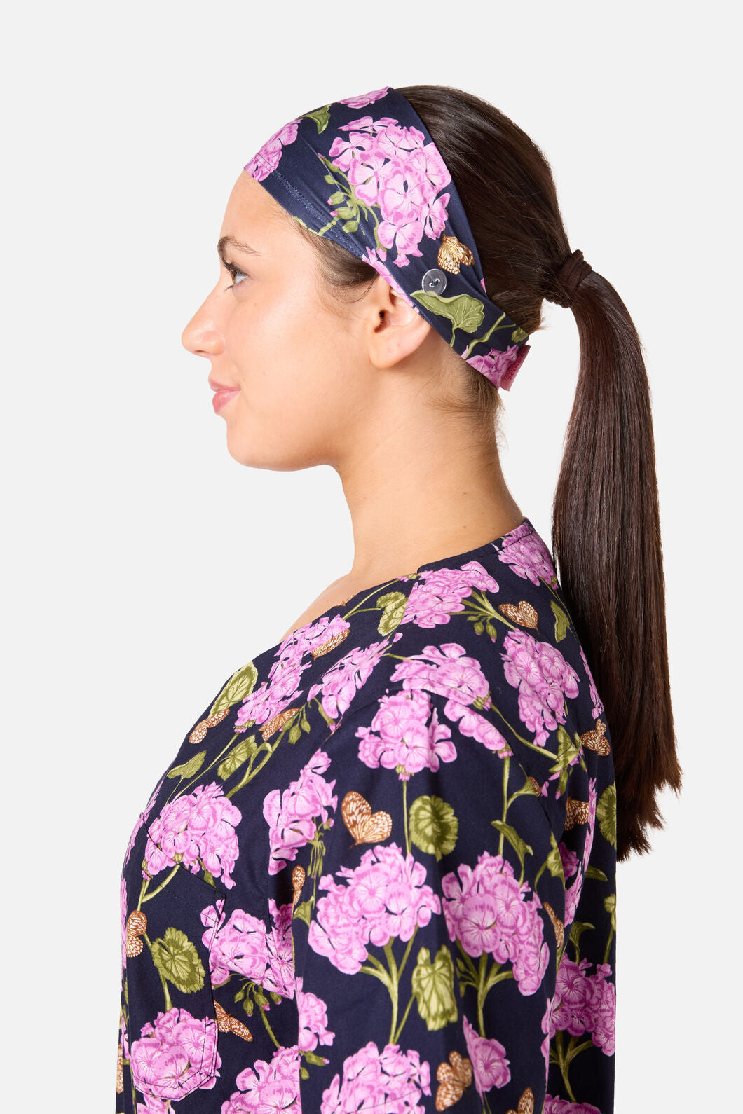 Princess Highway - Geranium Scrub Headband - navy