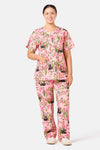Princess Highway - Pretty Swans Scrub Set - pink