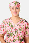 Princess Highway - Pretty Swans Scrub Hat - pink