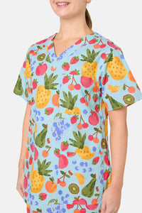 Princess Highway - Blue Fruitbowl Scrub Set - blue