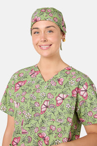 Princess Highway - Yvette Butterfly Scrub Hat - green