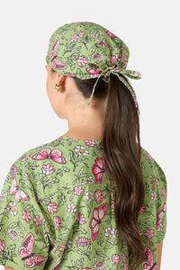Princess Highway - Yvette Butterfly Scrub Hat - green