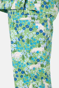 Princess Highway - Flower Cats Scrub Set - green