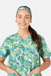 Princess Highway - Flower Cats Scrub Headband - green