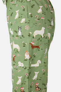 Princess Highway - Christmas Dogs Scrub Set - green