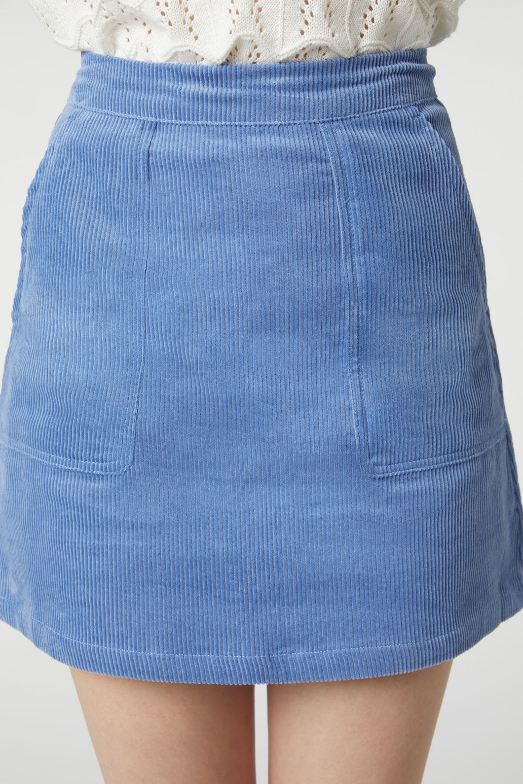 Light blue cord skirt hotsell