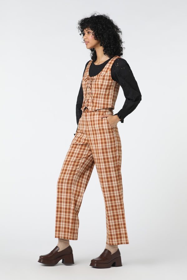 Princess Highway - Stacey Check Vest - toffee