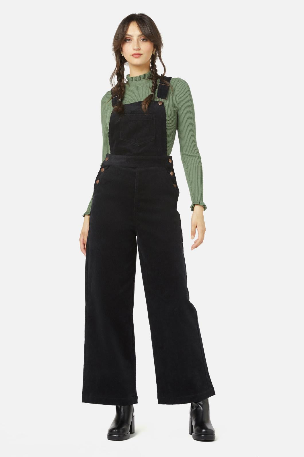 Corduroy overalls orders black