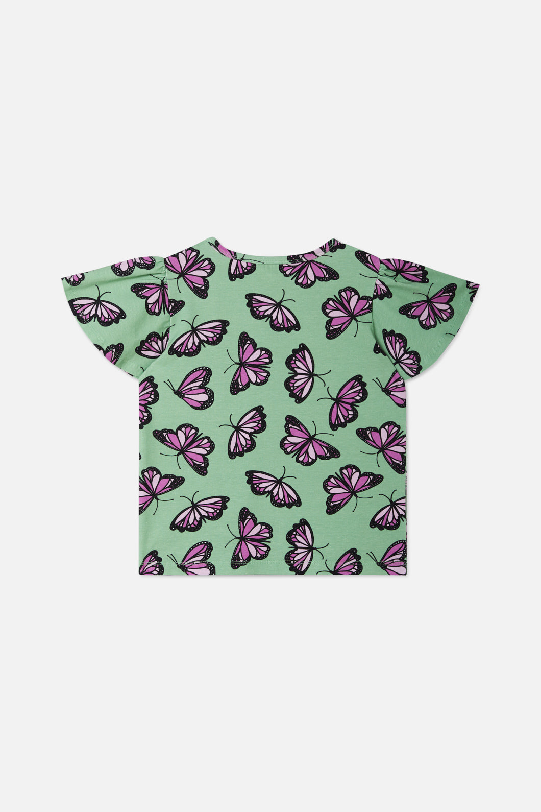 Princess Highway - Flutter Kids Frill Tee - green